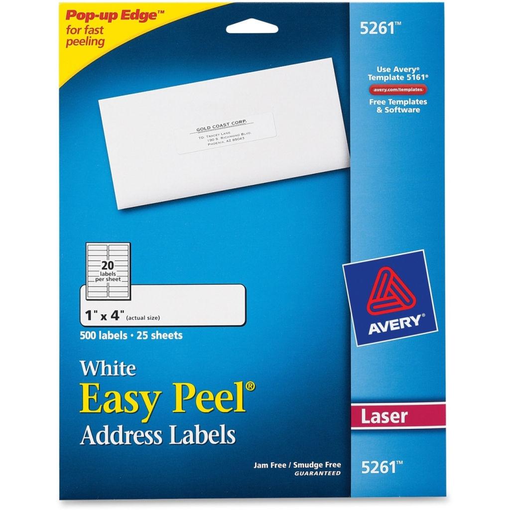 Avery White Address Labels 1″ x 4″ (5261) – Office Systems Aruba