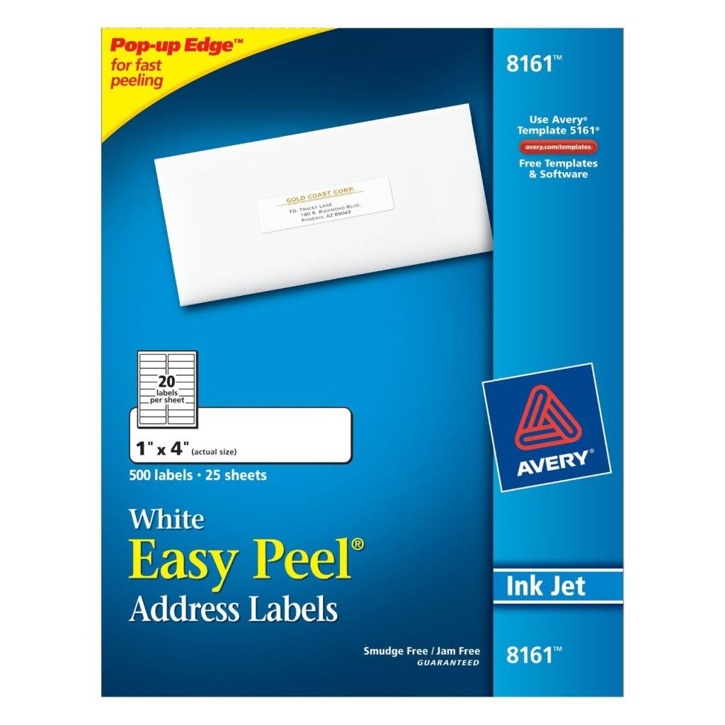 Avery White Adress Labels 1″ x 4″ (8161) – Office Systems Aruba