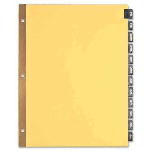 Index Dividers Letter Size Alphabetic Leather Tabs Office