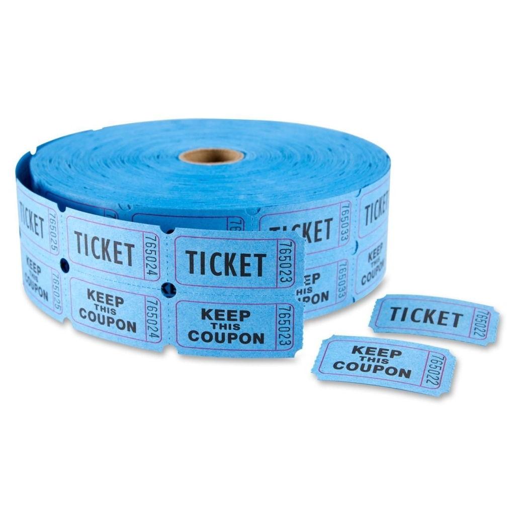 Double Admission Ticket Roll – Blue – Office Systems Aruba