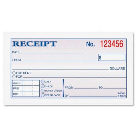 Money/Rent Receipt Book | Office Systems Aruba