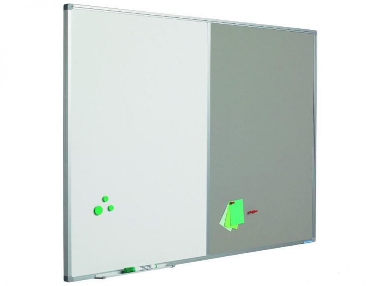 Combination Board 90 x 60cm Whiteboard And Bulletin Gray Office
