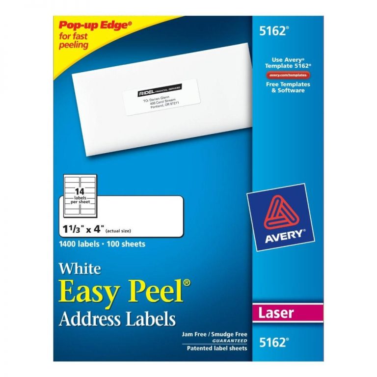 Avery White Address Labels 1″ x 4″ (5261) Office Systems Aruba