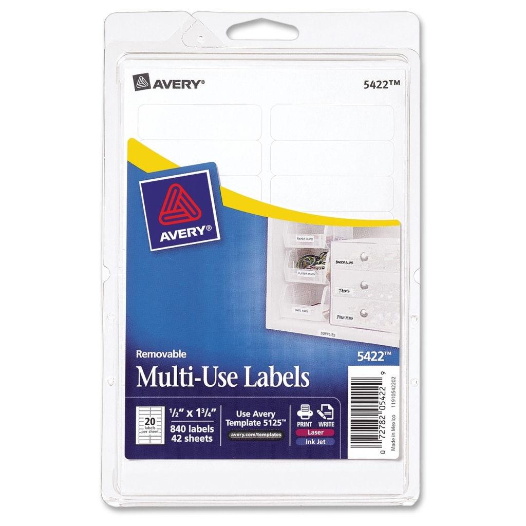 thumbnail image 2 of Avery 05440 Print Or Write Removable Multi-Use Labels, 1-1/2 X 3, White, 150/Pac 2 of 13