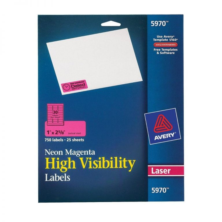 High Visibility Labels 1″ x 2 5/8″ – Magenta (5970) | Office Systems Aruba