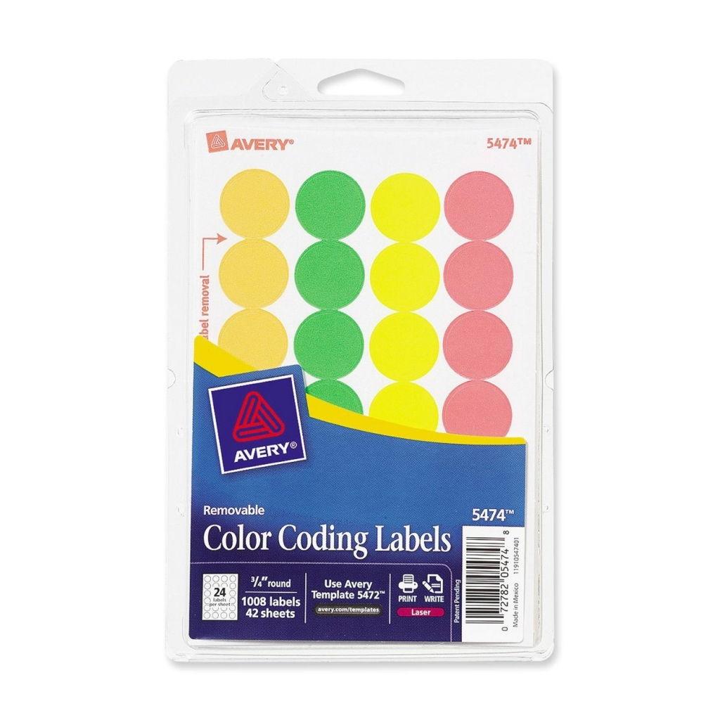 Assorted Color Coding Labels – 3/4″ Round | Office Systems Aruba