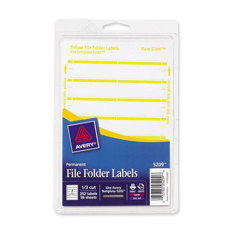 File Folder Labels Yellow Office Systems Aruba