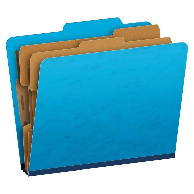 Legal Size Classification Folder 3 Dividers – Blue | Office Systems Aruba