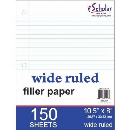 Ringbinder Interior 10.5″ x 8″ – Wide Ruled | Office Systems Aruba