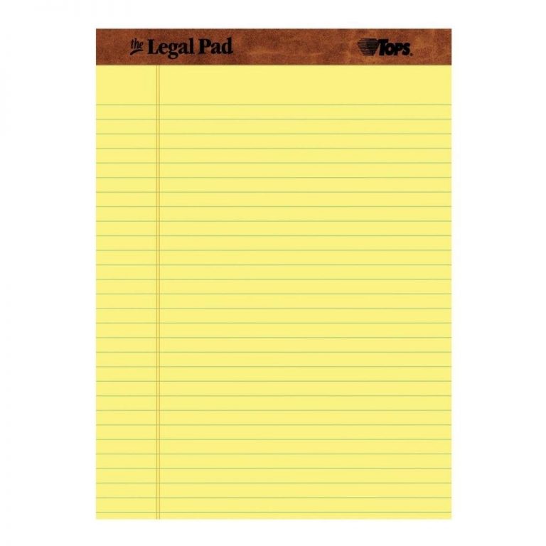 Letter Size Writing Pad 8.5″ x 11″ Yellow Office Systems Aruba