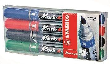 to add leakage Turbine Stabilo Mark-4-All Permanent Marker Chisel Point Assorted Colors | Office  Systems Aruba