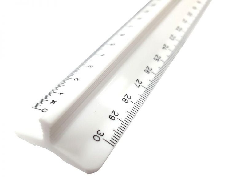 Plastic Ruler White With Grip – 30cm | Office Systems Aruba