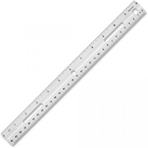 Plastic Ruler White – 30cm | Office Systems Aruba