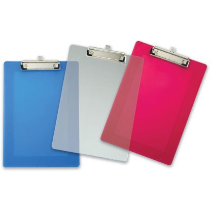 Letter Size Plastic Clipboard Assorted Colors