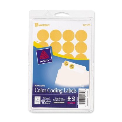 Neon Orange Color Coding Labels - 3/4" Round