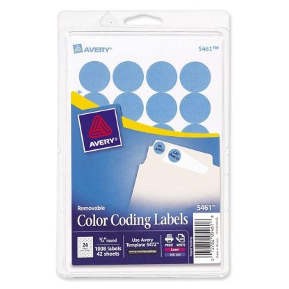 Light Blue Color Coding Labels - 3/4" Round