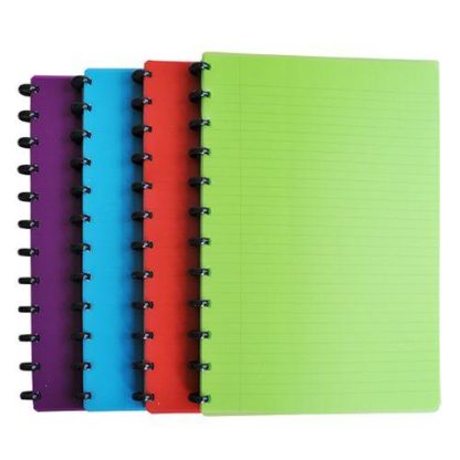 A4 Ruled School Notebooks With Rings - Assorted Trendy Colors