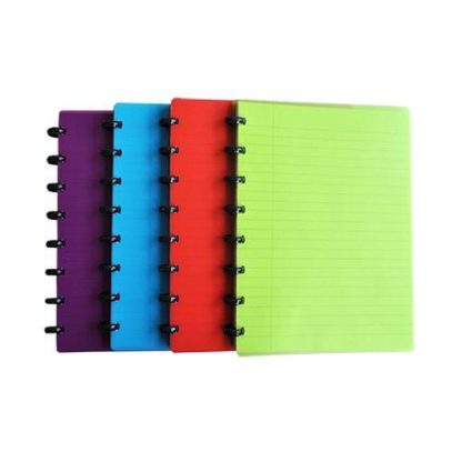 A5 Ruled School Notebooks With Rings - Assorted Trendy Colors