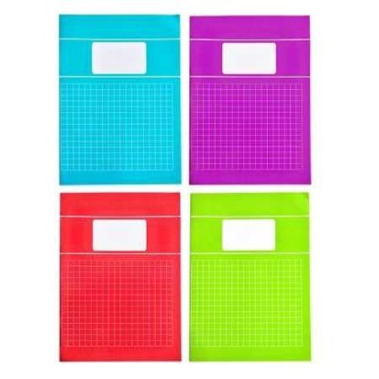 Squared 5mm A4 School Notebooks - Assorted Trendy Colors