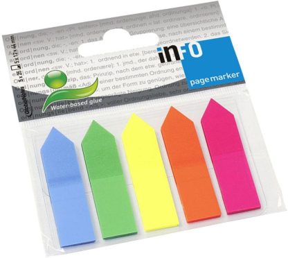 Info Arrows Pagemarkers - Assorted Neon Colors