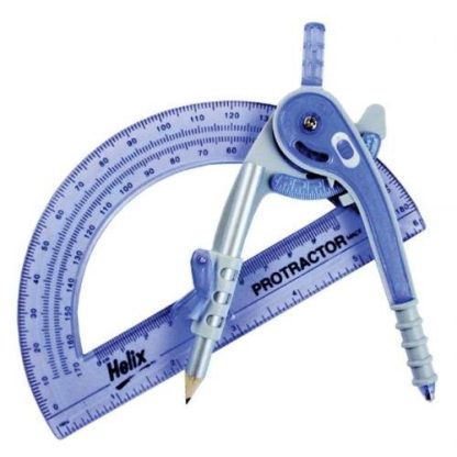 Locking Compass & Protractor Assorted Colors