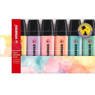 Stabilo Boss Original Pastel Highlighter - Set of 6 Assorted Colors