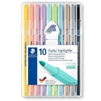 Staedtler Highlighter Triplus - 10 Assorted Pastel Colors