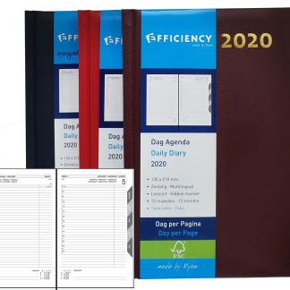 Ryam Efficiency 8624 Short Agenda 2026 With Tabs - Red