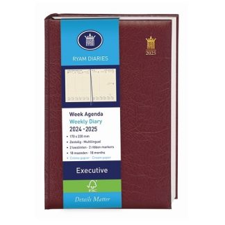Ryam Executive 8044 Short Agenda 2026 - Burgundy