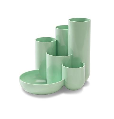 6 Compartments Desk Organizer - Pastel Green
