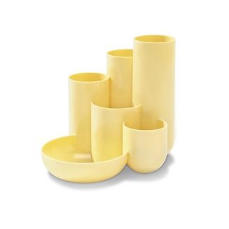 6 Compartments Desk Organizer - Pastel Yellow