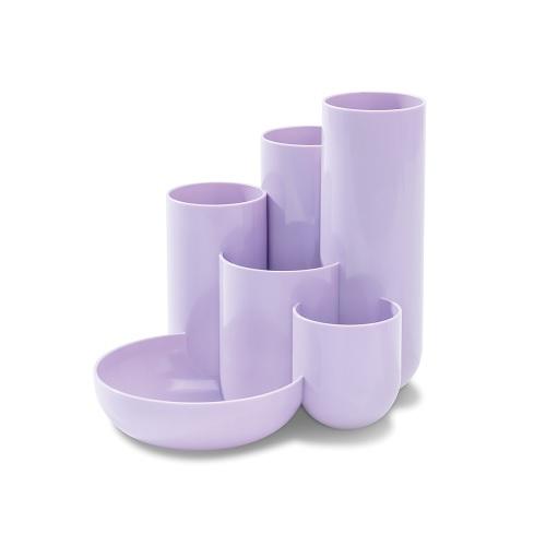 6 Compartments Desk Organizer - Pastel Lila